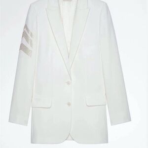 Zadig & Voltaire Viva Arrow Strass Jacket Blazer Sz 42/12